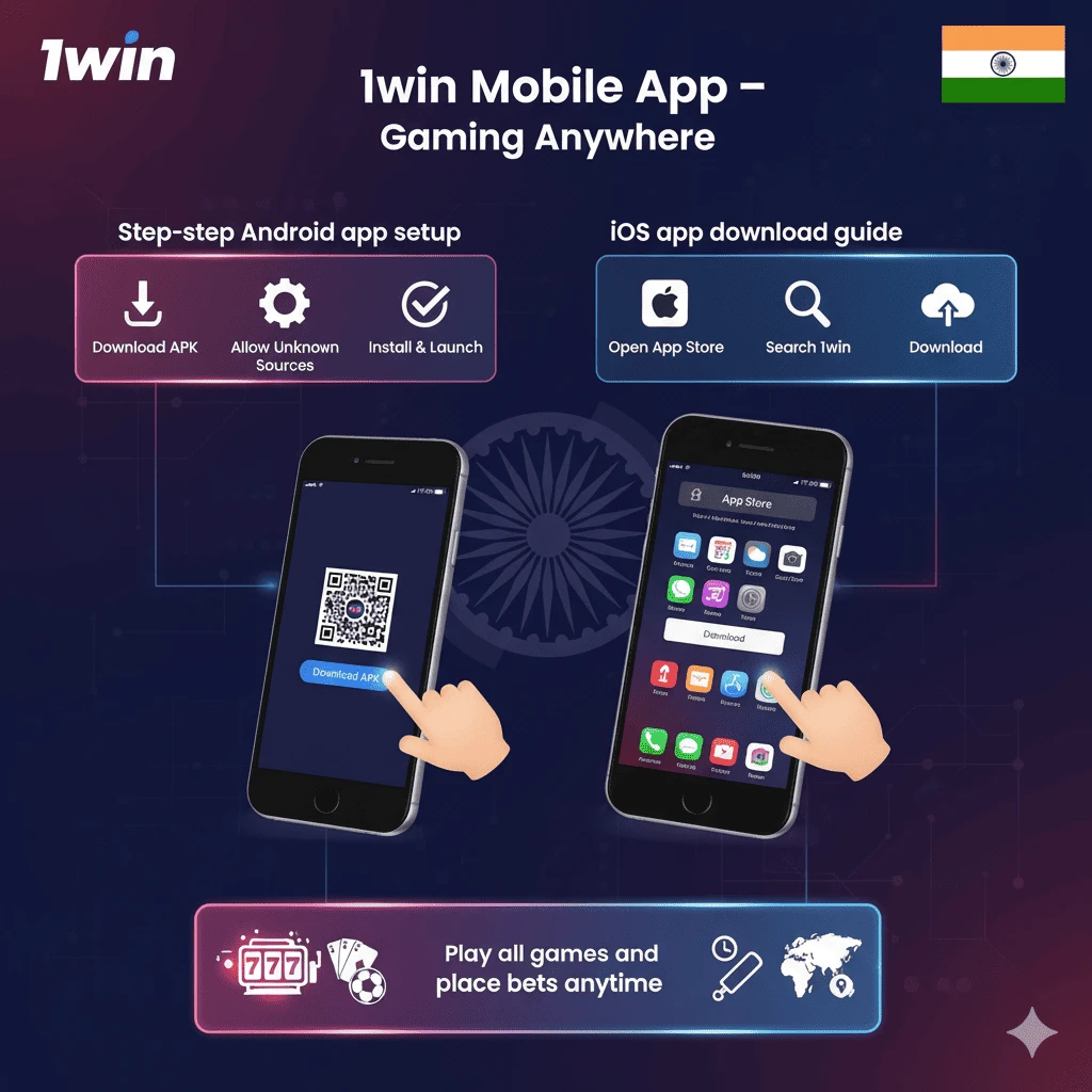 1win India Mobile Gaming Anywhere Play your favorite casino games and bet anywhere with the 1win India mobile app