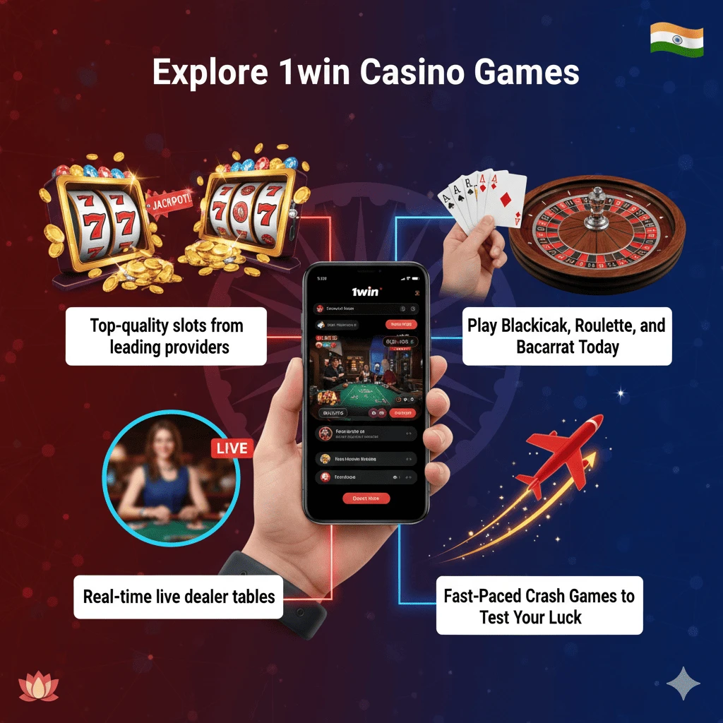 1win India Casino Games Explore exciting 1win India casino games including slots, roulette, and live dealer tables
