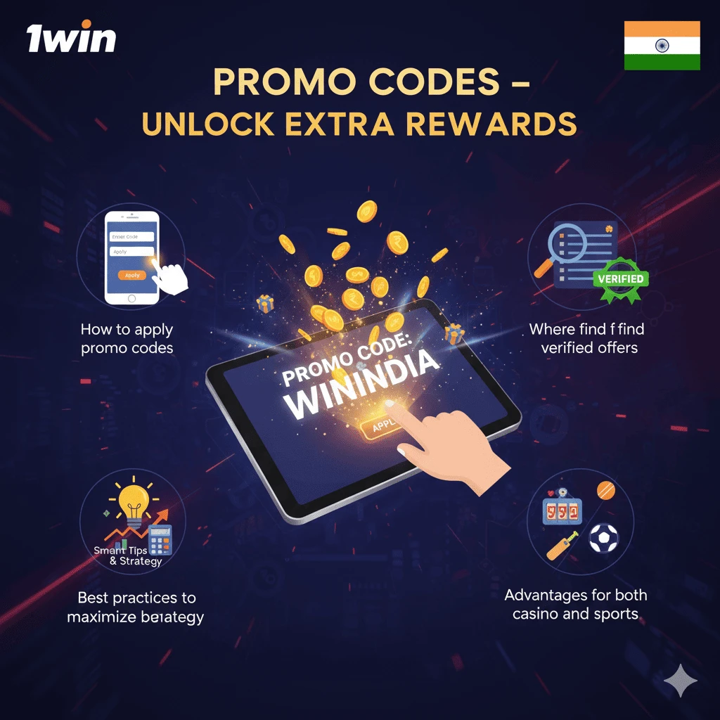 1win India Promo Codes & Rewards Use 1win India promo codes to unlock extra rewards and boost your gaming experience