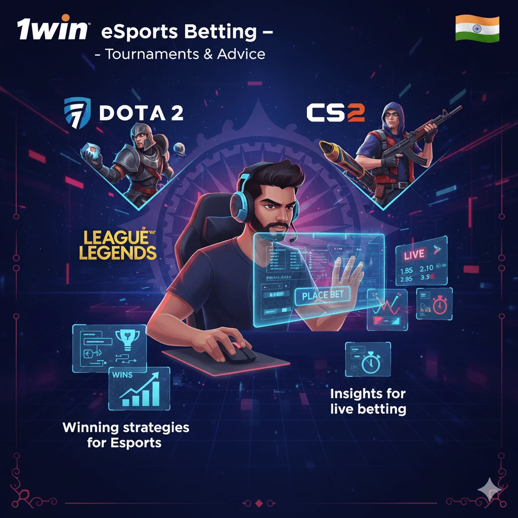 1win India eSports Betting Bet on top eSports tournaments and get expert advice with 1win India